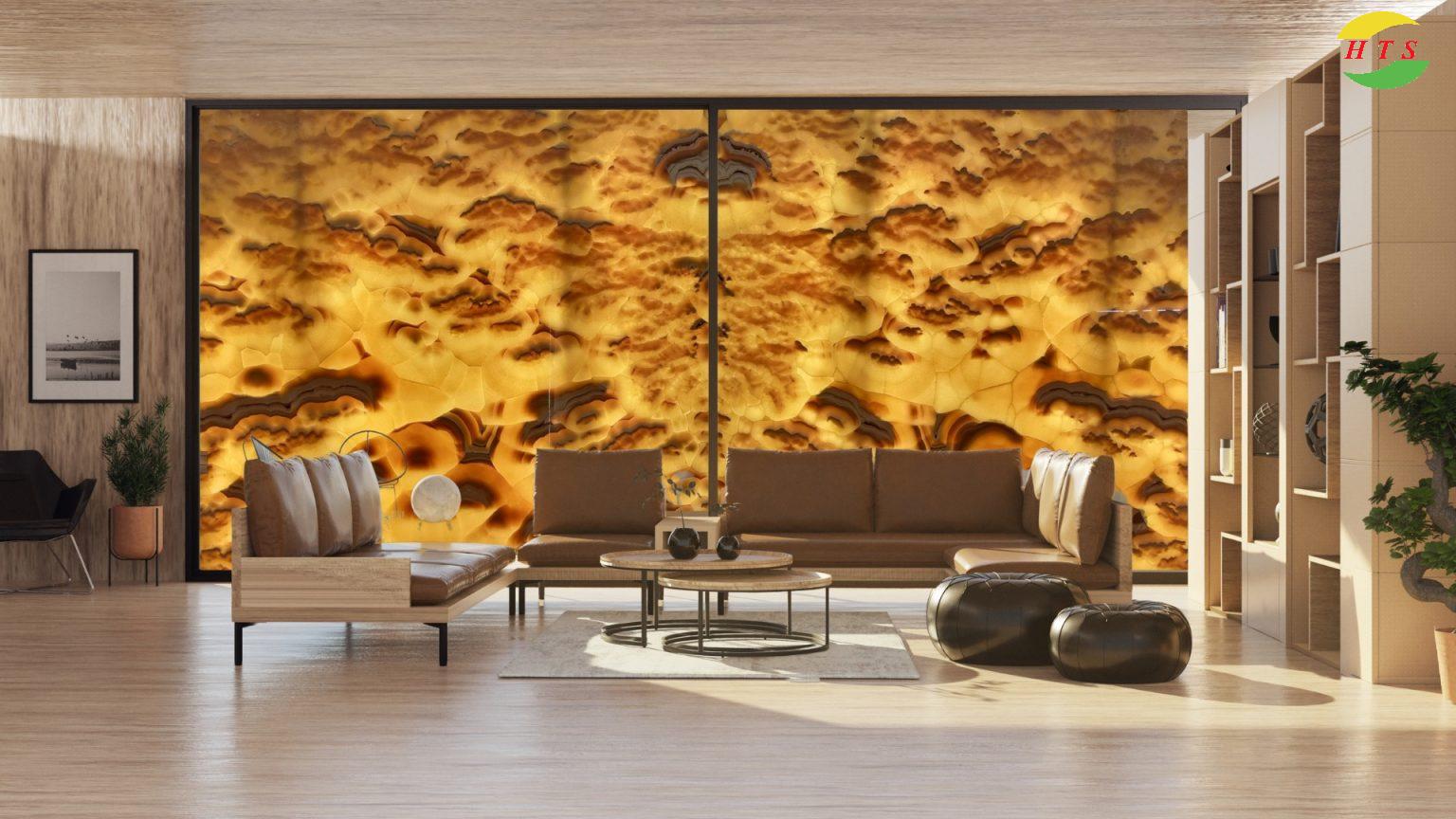 tranh đá mệnh thổ phòng làm việc